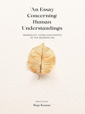 cover image of An Essay Concerning Human Understanding